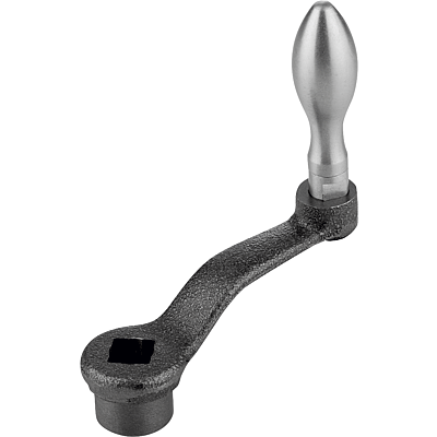 GN 269 Stainless Steel Straight Crank Handles, with Revolving
