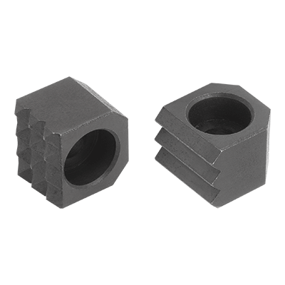 Gripare, verktygsstål, fyrkantig med försänkt hål