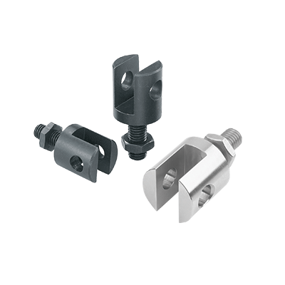 Forcelle con gambo filettato in acciaio o in acciaio inox