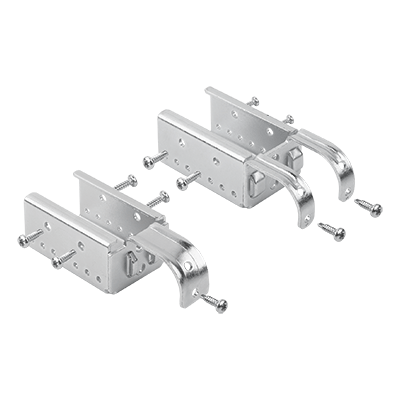 Support d'accrochage variable de Ø 30 en acier pour convoyeurs à rouleaux en acier