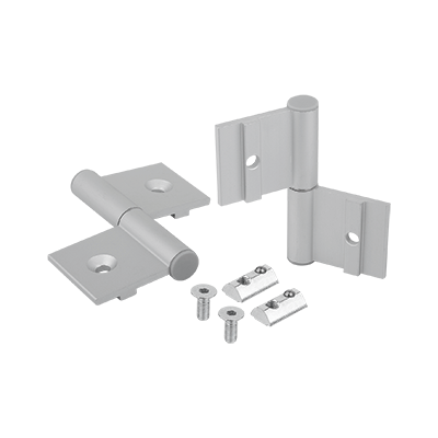 Hinges aluminium, in-frame, with step