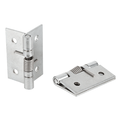 Spring hinges, steel, stainless steel or aluminium 50 mm
