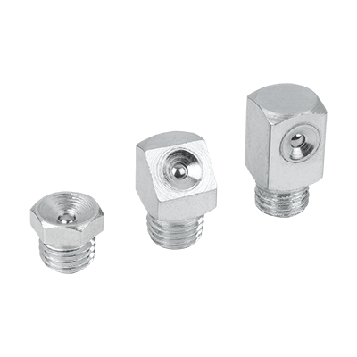 Nottolino di lubrificazione a forma di imbuto a norma DIN 3405