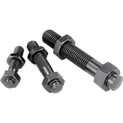 Rest pads adjustable with locknut