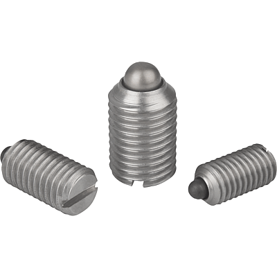 Spring Plungers pin style, slotted, stainless steel