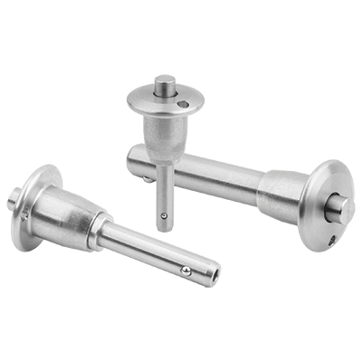 Ball lock pins with mushroom grip stainless stee