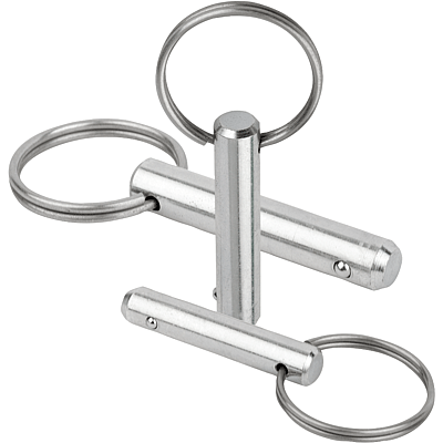 Locking pins with key ring