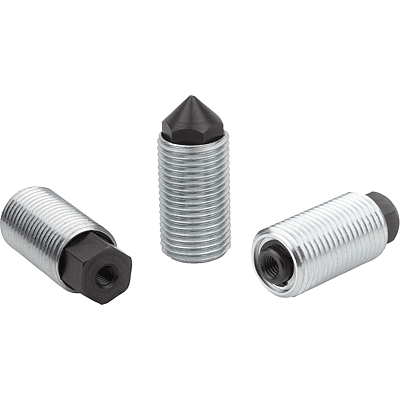 Spring plungers push-pull with rotation lock