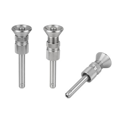 Ball lock pins with mushroom grip stainless steel, adjustable