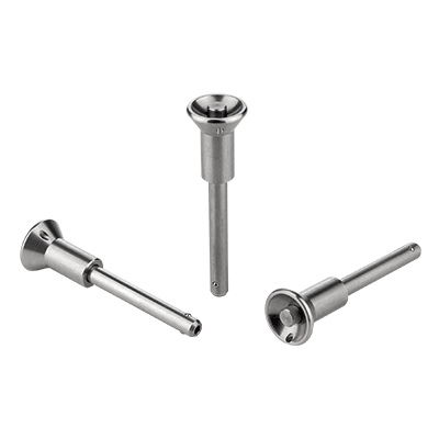 Ball lock pins with mushroom grip stainless stee