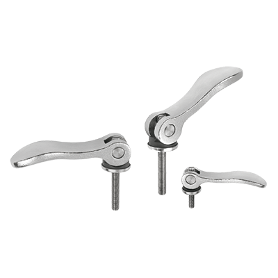 Adjustable Cam levers external thread, steel