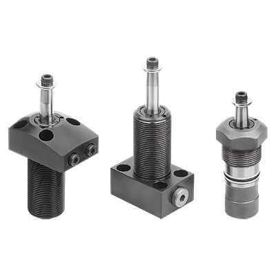 Swing clamps, hydraulic, compact double / single-acting with spring return