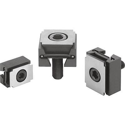 Wedge clamps jaw face smooth or serrated