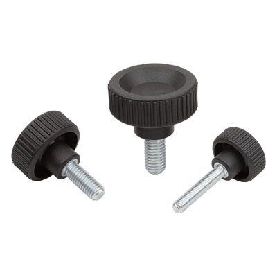 Knurled screws plastic