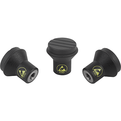 Mushroom knobs antistatic internal thread