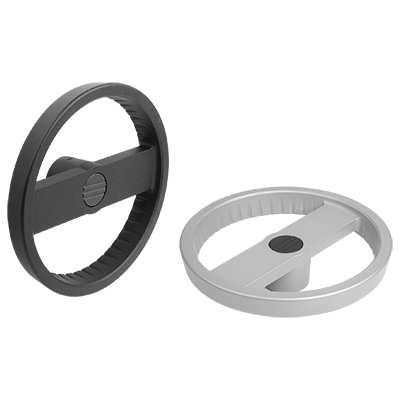 2-spoke handwheels, aluminium without grip