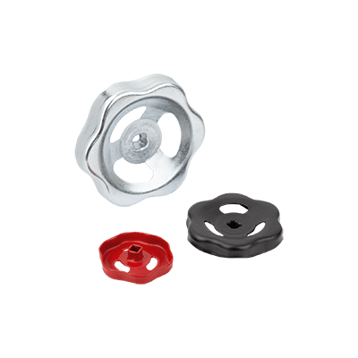 Hand wheels made of steel plate