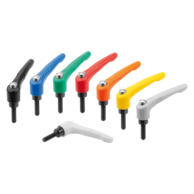Adjustable Handles with protective cap Modern Design Style, Zinc, bolts and internal components in steel, external thread