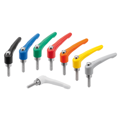 Adjustable Handles with protective cap Modern Design Style, Zinc, bolts and internal components in stainless steel, external thread