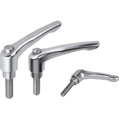 Adjustable Handles with protective cap Modern Design Style, stainless steel, external thread