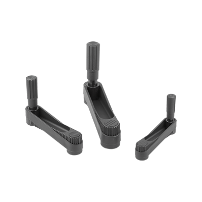 Crank handles with revolving grip