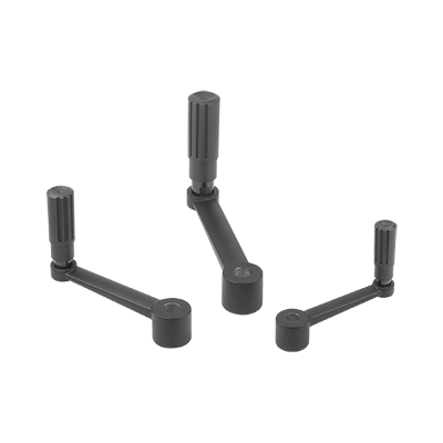 Crank handles aluminium with revolving grip