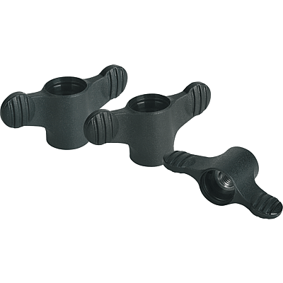 Wing grips with tapped through