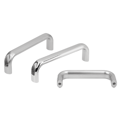 Pull handles stainless steel, oval with thru hole