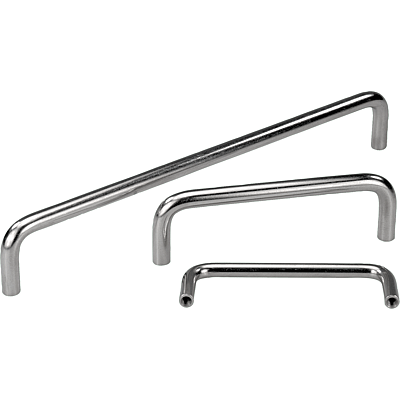 Pull Handles stainless steel, round profile