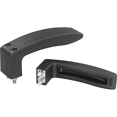 Tubular handles open-ended screw on