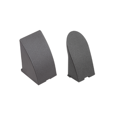 Cover cap for angled pull handles