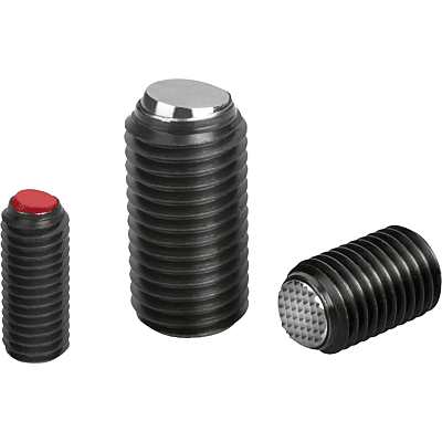 Ball-end Thrust Screws without head with flattened ball