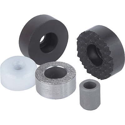 Grippers and inserts, round with counterbore