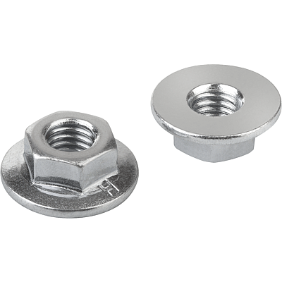 Hexagon nuts with flange