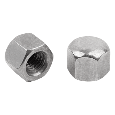 Hex cap nut, low style DIN 917 steel or stainless steel