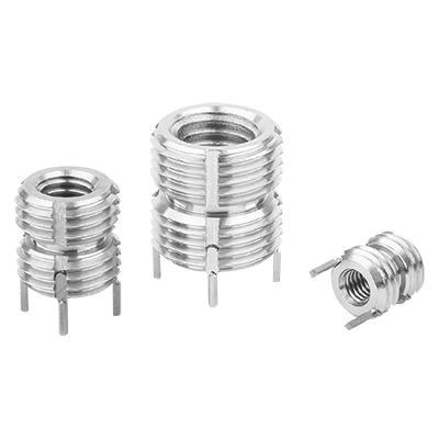Threaded inserts with internal thread, self-locking