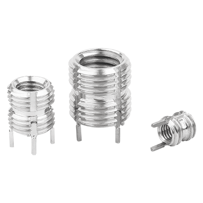 Threaded inserts reinforced internal thread, self-locking