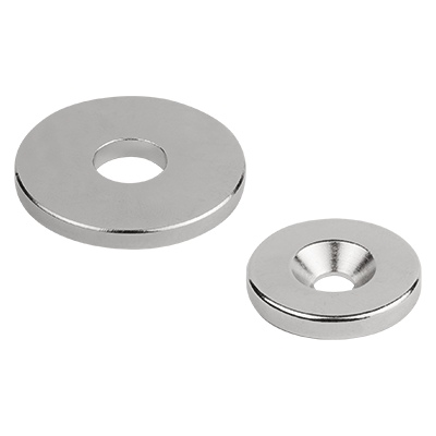 Magnets raw with hole NdFeB, disc form