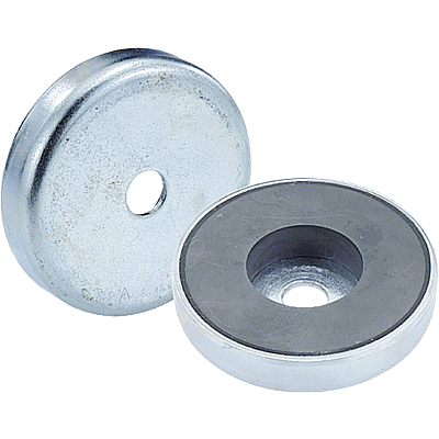 Magnets with counterbore (shallow pot magnets) hard ferrite