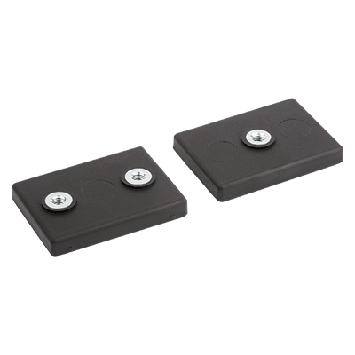 Magnets with internal thread NdFeB, rectangular, with rubber protective jacket