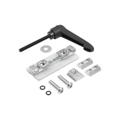 Profile slider with clamping lever