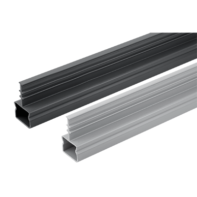 Guide rails central, plastic for roller tracks, steel