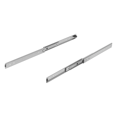 Telescopic slides, stainless steel for side mounting, full extension, load capacity up to 80 kg