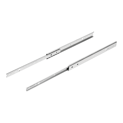 Steel telescopic slides for side mounting, full extension, load capacity up to 20 kg