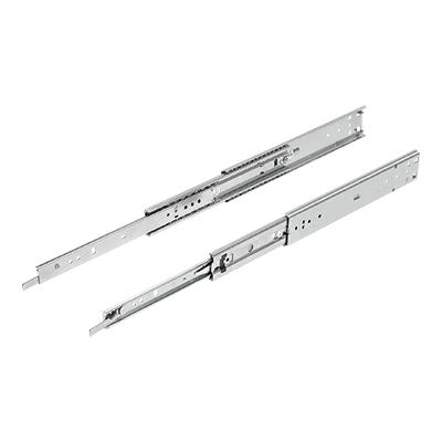 Teleskopschienen Stahl für Seitenmontage, Überauszug, Tragkraft bis 68 kg