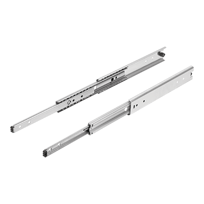 Teleskopschienen Edelstahl für Seitenmontage, Überauszug, Tragkraft bis 90 kg