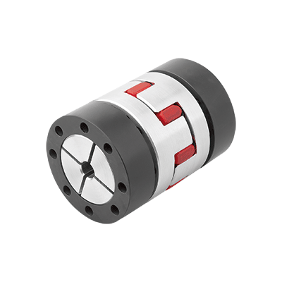 Elastomer dog couplings with clamping taper