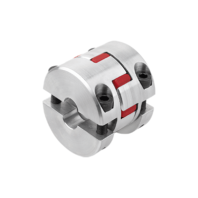 Elastomer dog couplings, short type with removeable clamp hubs