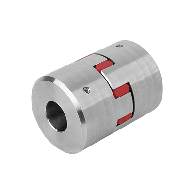 Elastomer dog couplings with grub screw, stainless steel