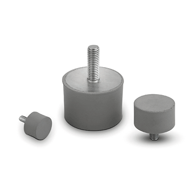 Rubber buffers stainless steel, type D